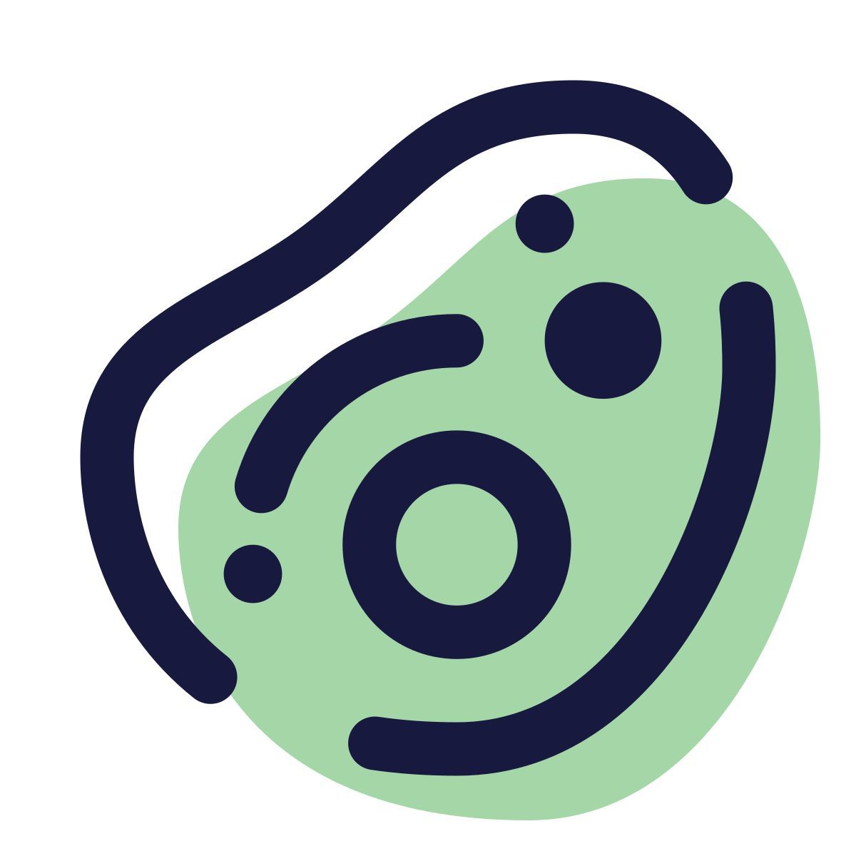 pulsar color style eukaryotische zellen icon