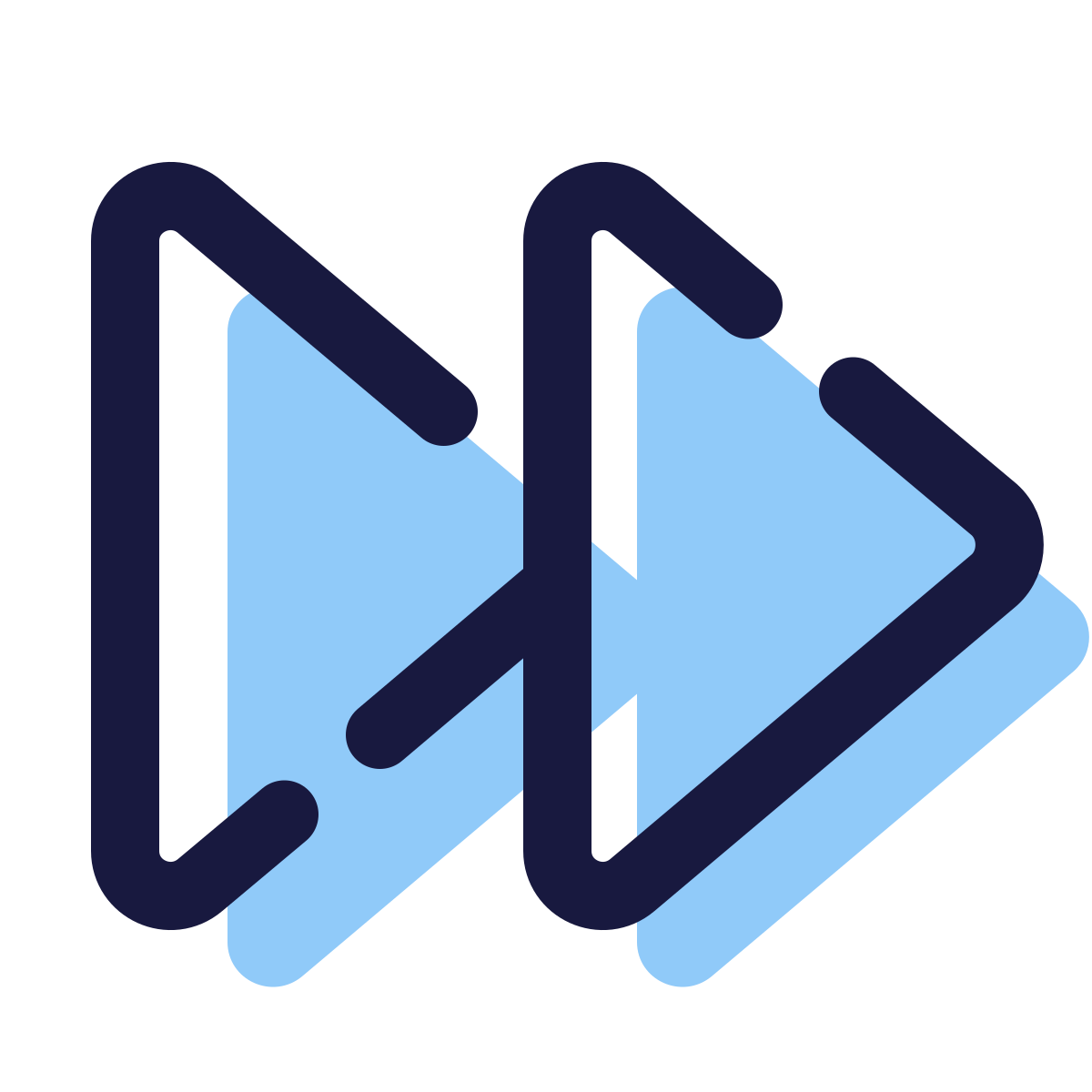 pulsar color style fast forward icon