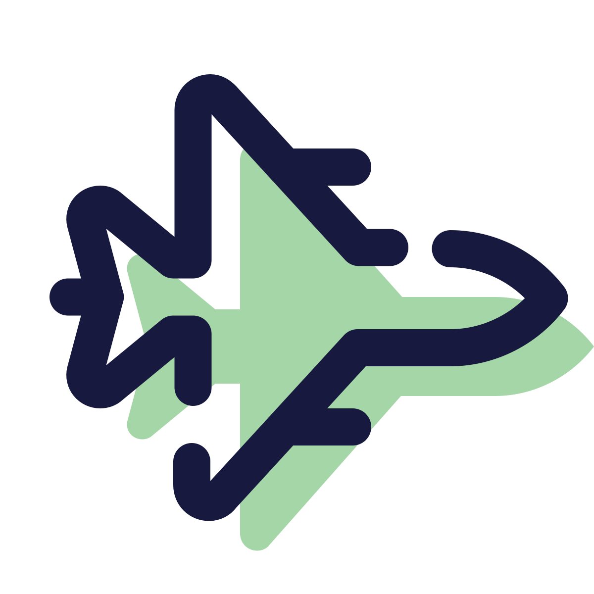 pulsar color style fighter jet icon