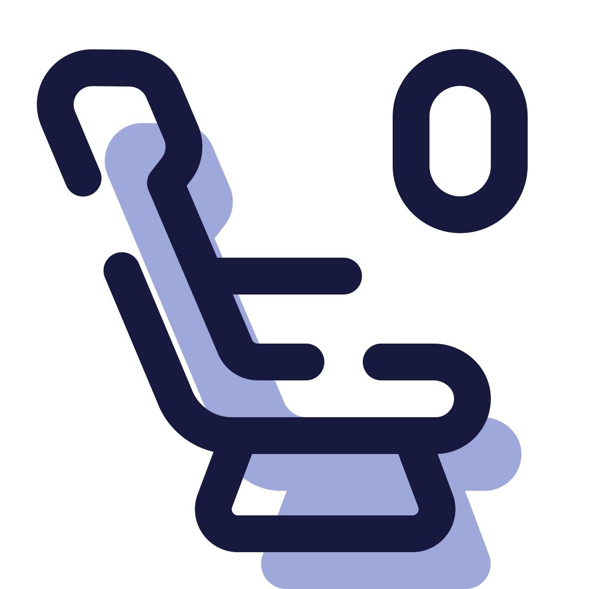 pulsar color style sedile di volo icon