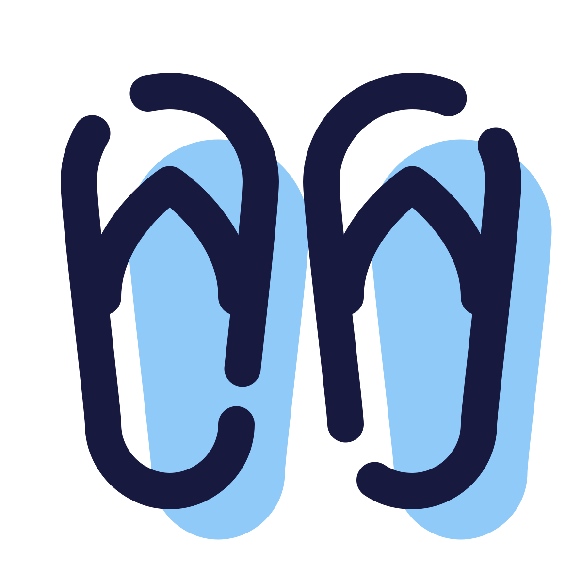 pulsar color style flip flops icon