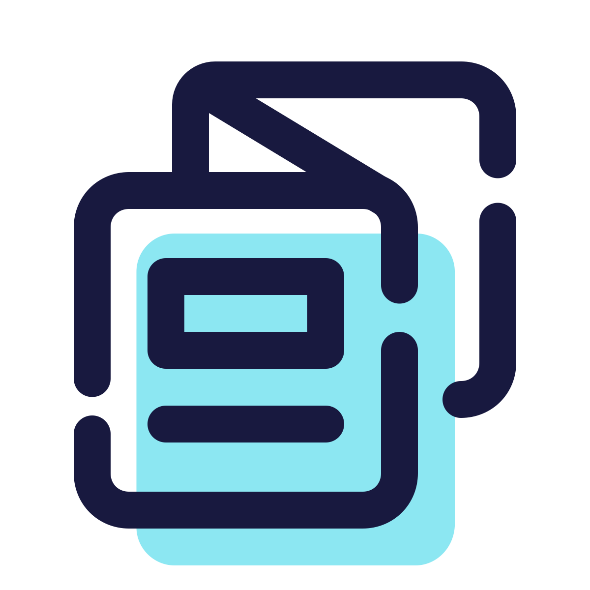 pulsar color style folded booklet icon