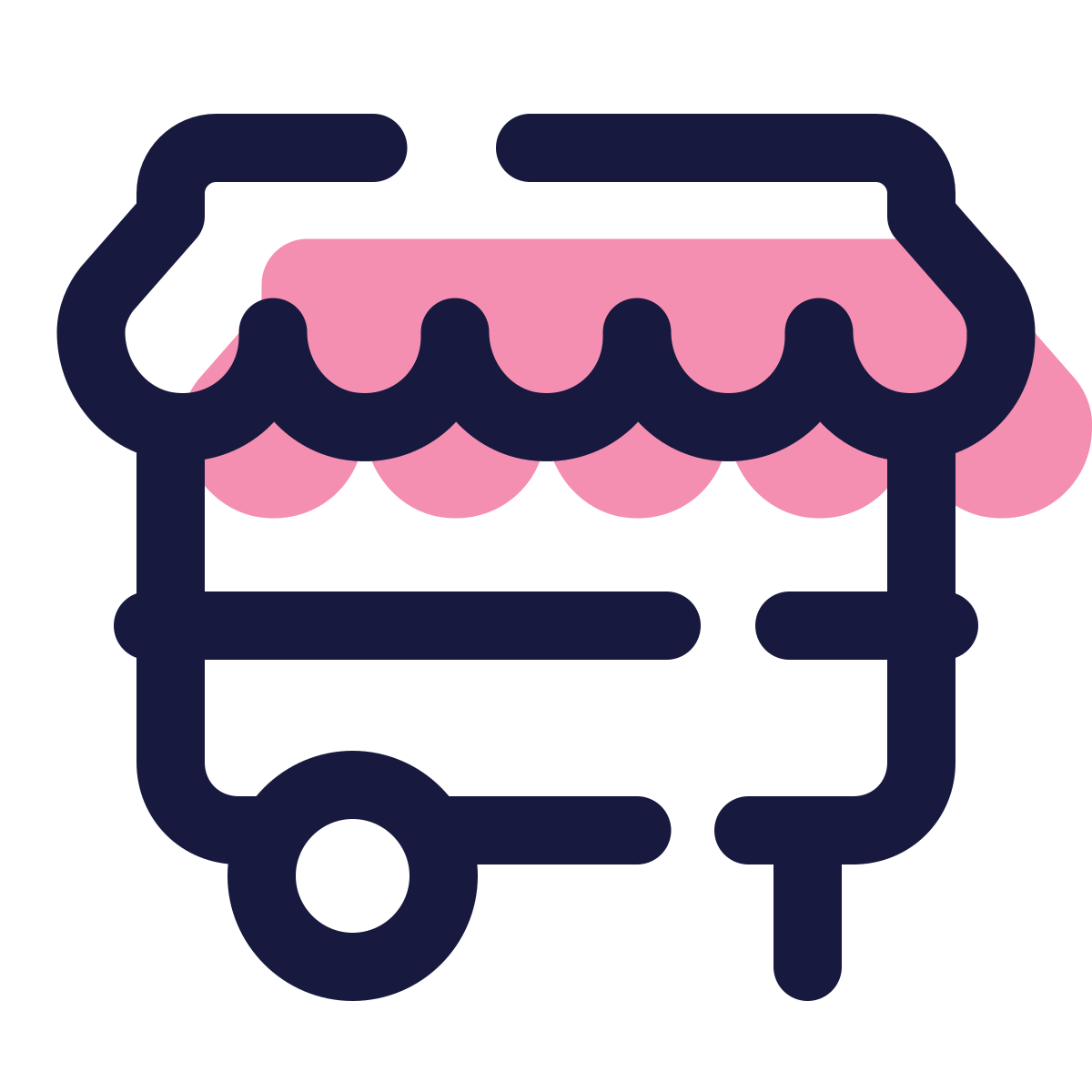 pulsar color style food cart icon