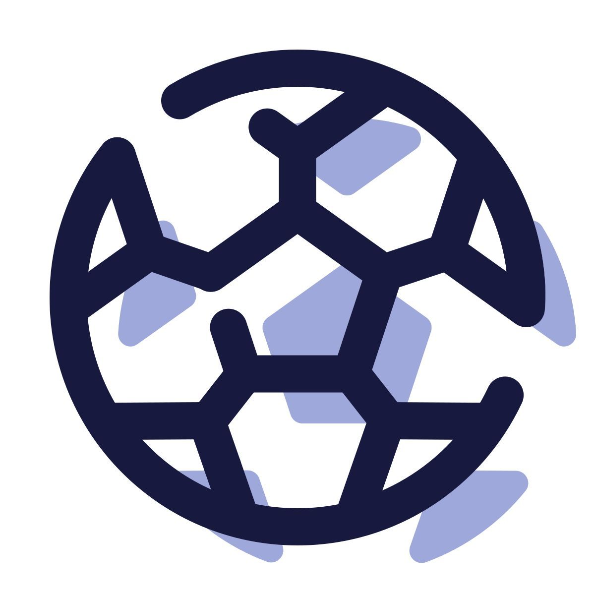 pulsar color style soccer ball icon