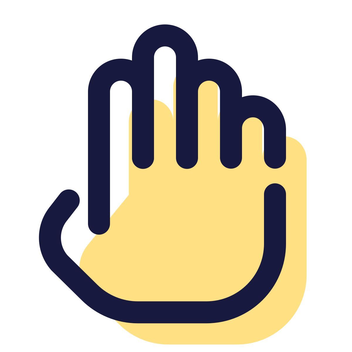 pulsar color style cuatro dedos icon