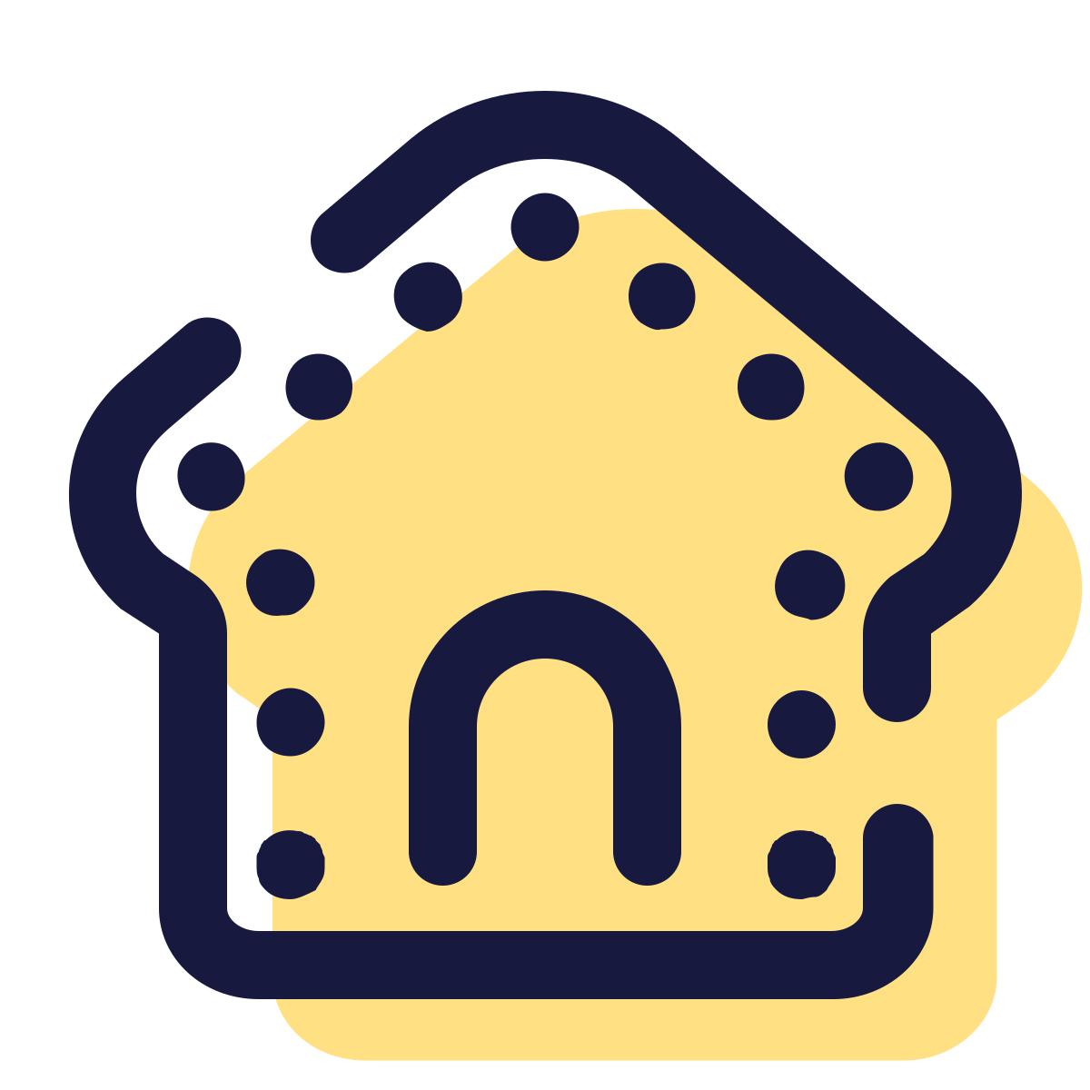 pulsar color style gingerbread house icon