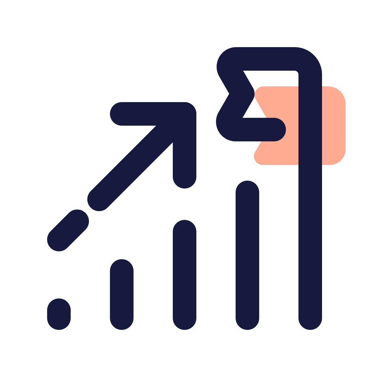 pulsar color style crecimiento y bandera icon