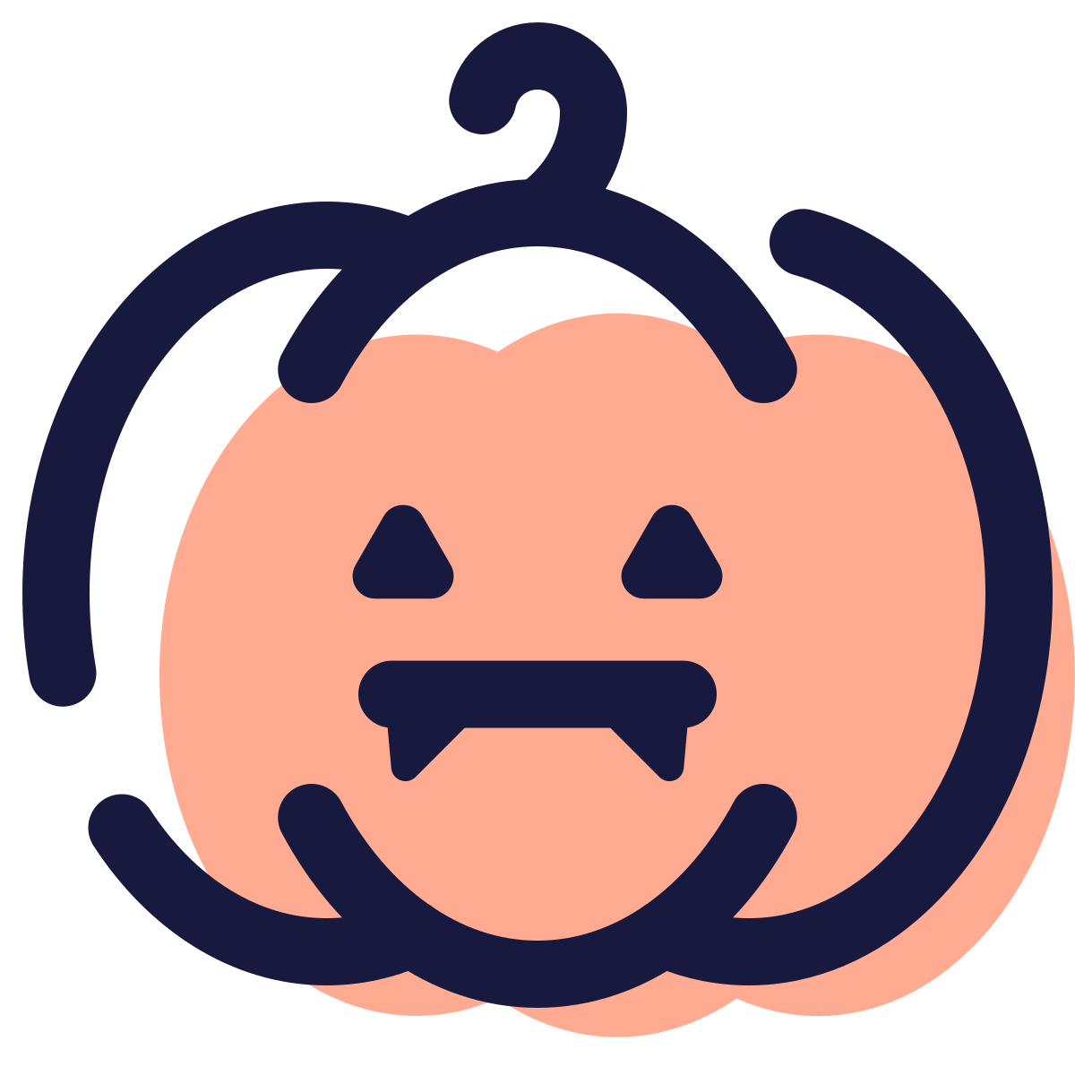 pulsar color style halloween pumpkin icon