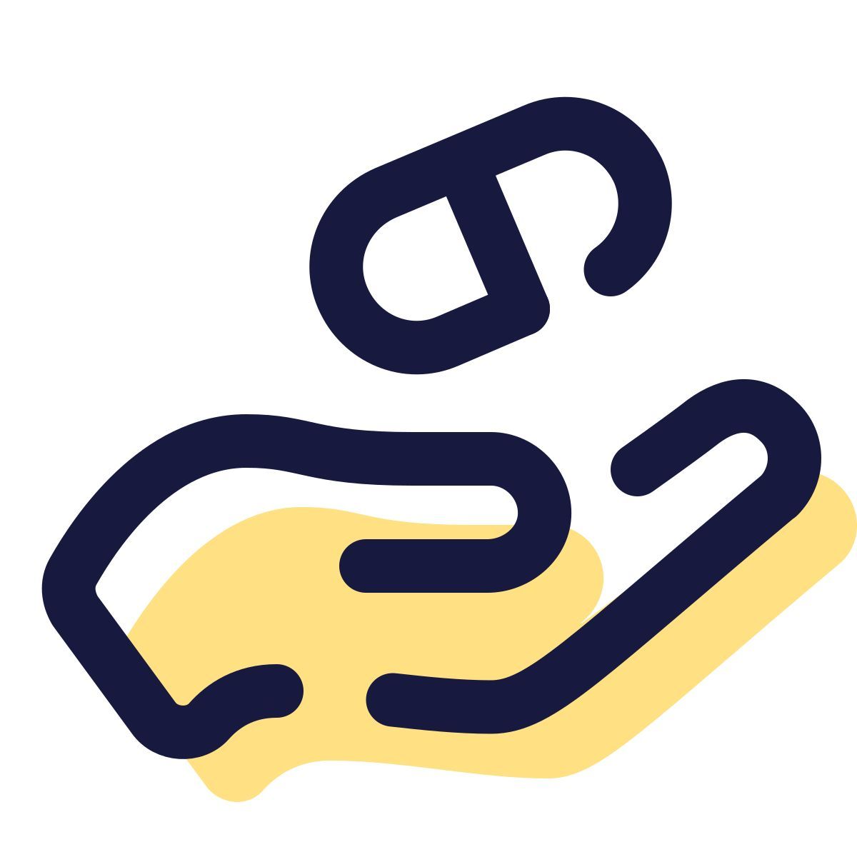 pulsar color style hand with a pill icon