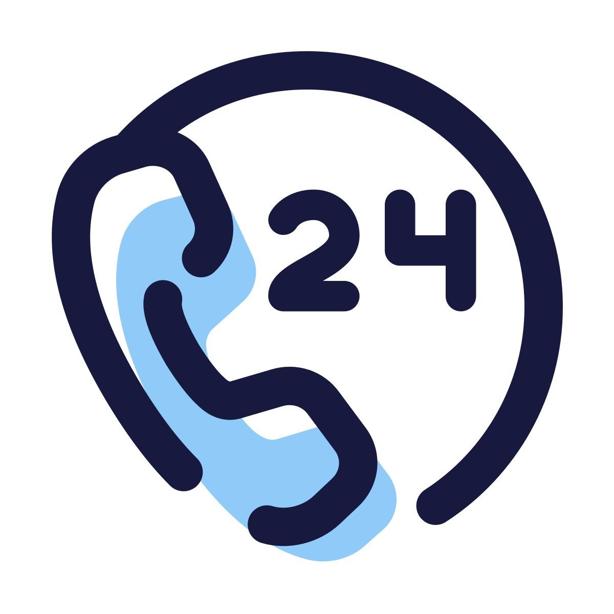 pulsar color style ligne d'assistance icon