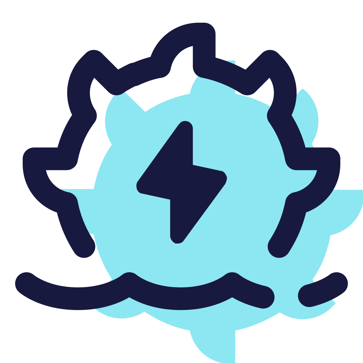 pulsar color style hydroelectric icon