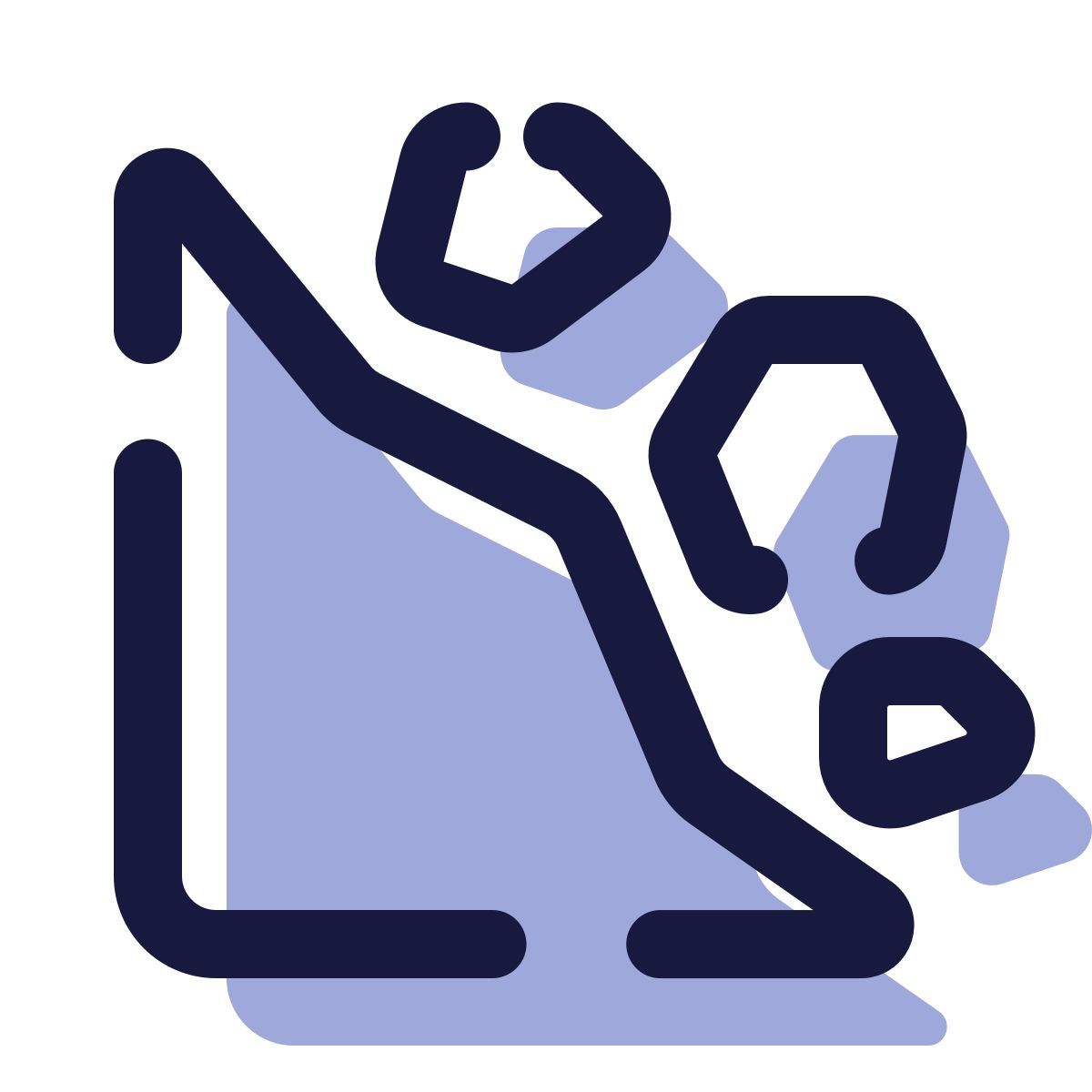 pulsar color style deslizamento de terra icon