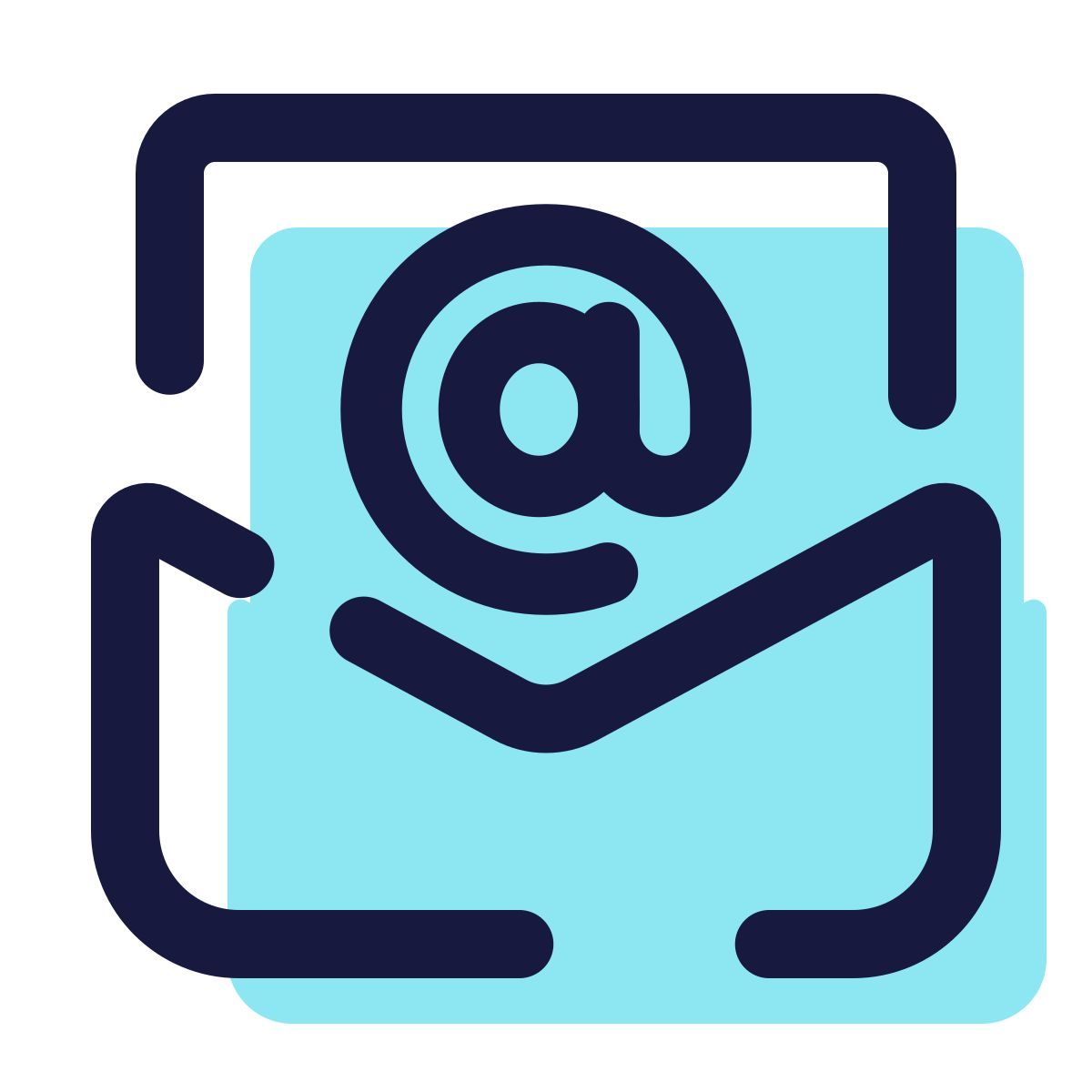 pulsar color style 이메일 서명이 있는 편지 icon