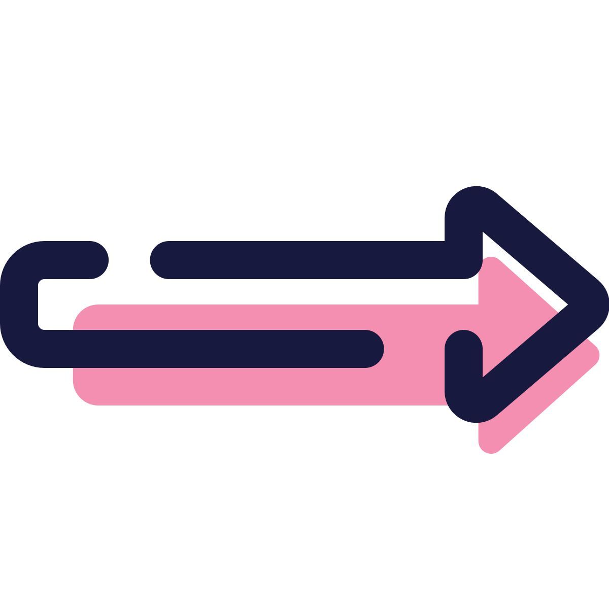 pulsar color style flecha derecha larga icon