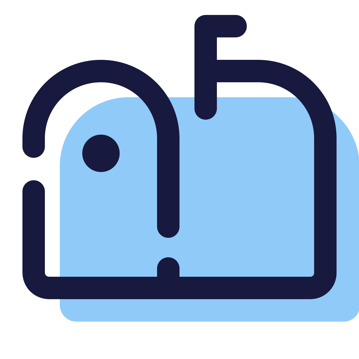 pulsar color style mailbox closed flag up icon
