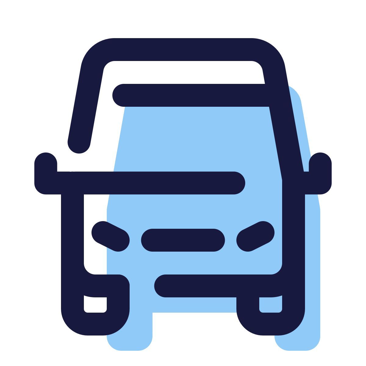 pulsar color style minibus icon