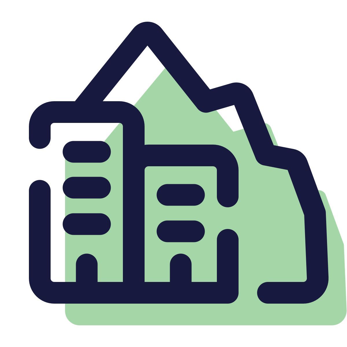 pulsar color style 산악 도시 icon