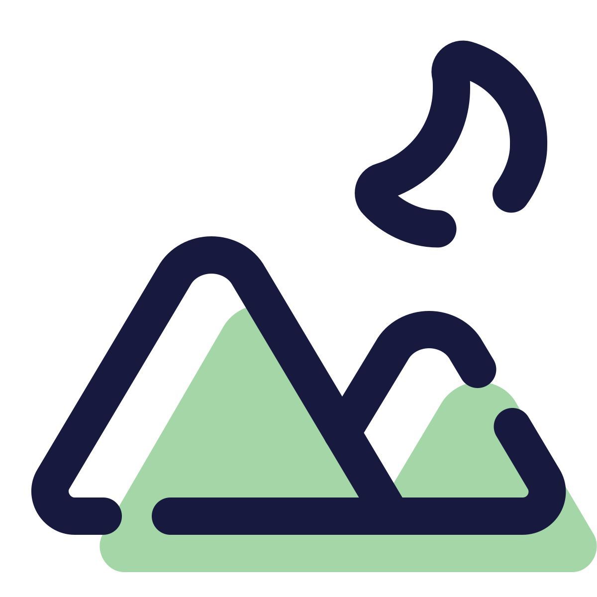 pulsar color style paesaggio notturno icon