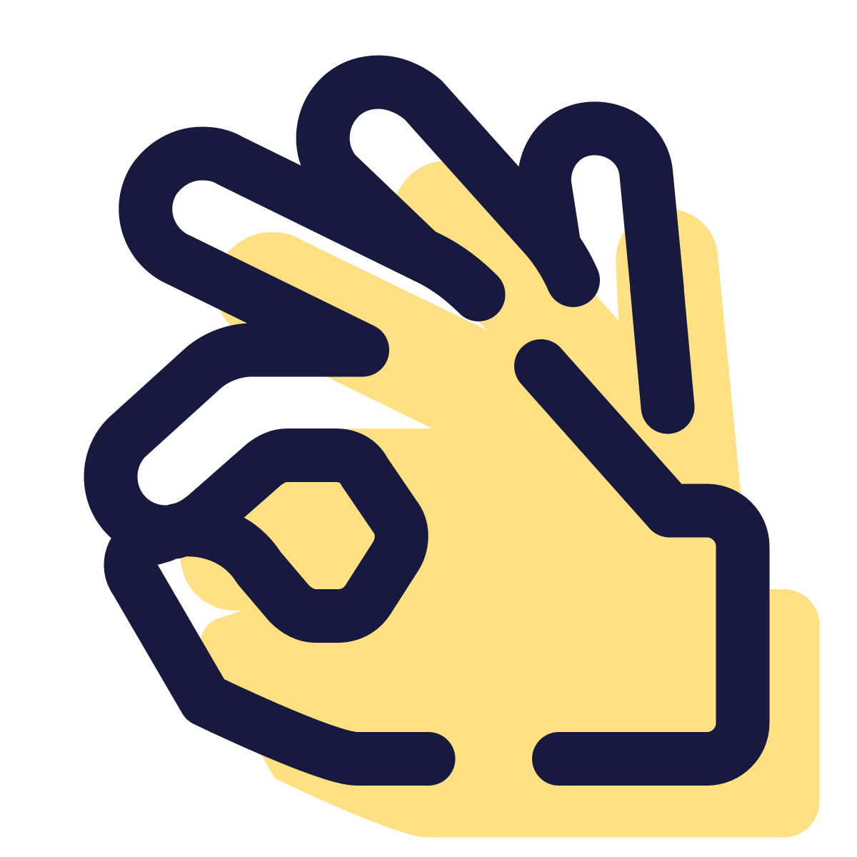 pulsar color style ok hand icon