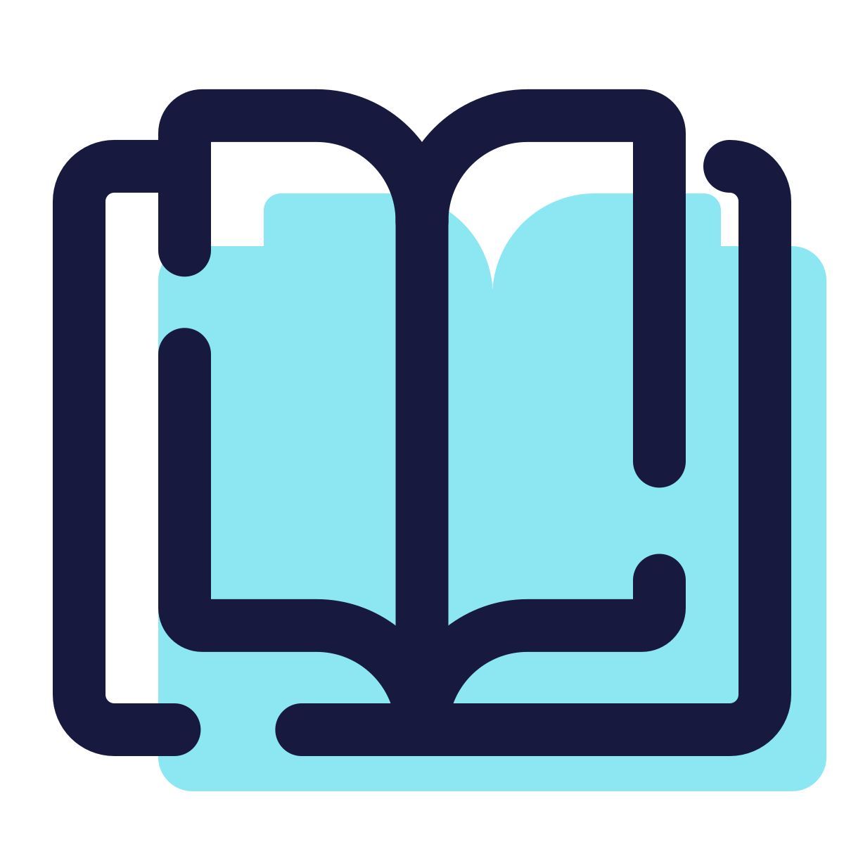 pulsar color style open book icon