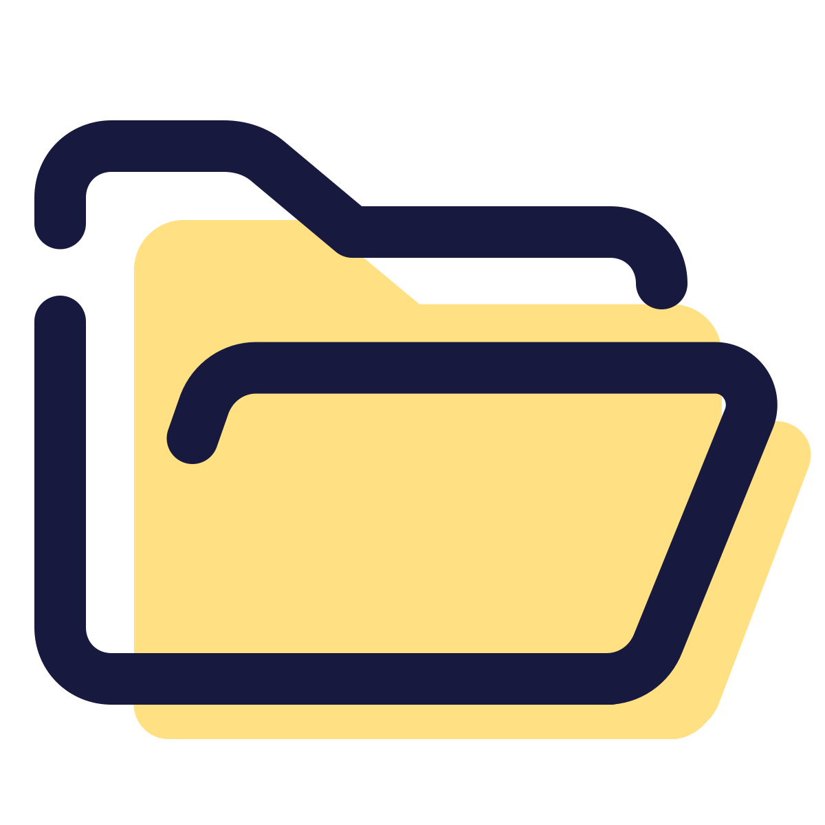 pulsar color style opened folder icon