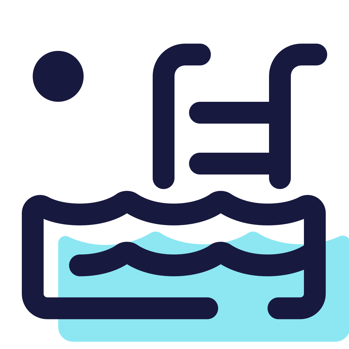 pulsar color style outdoor swimming pool icon