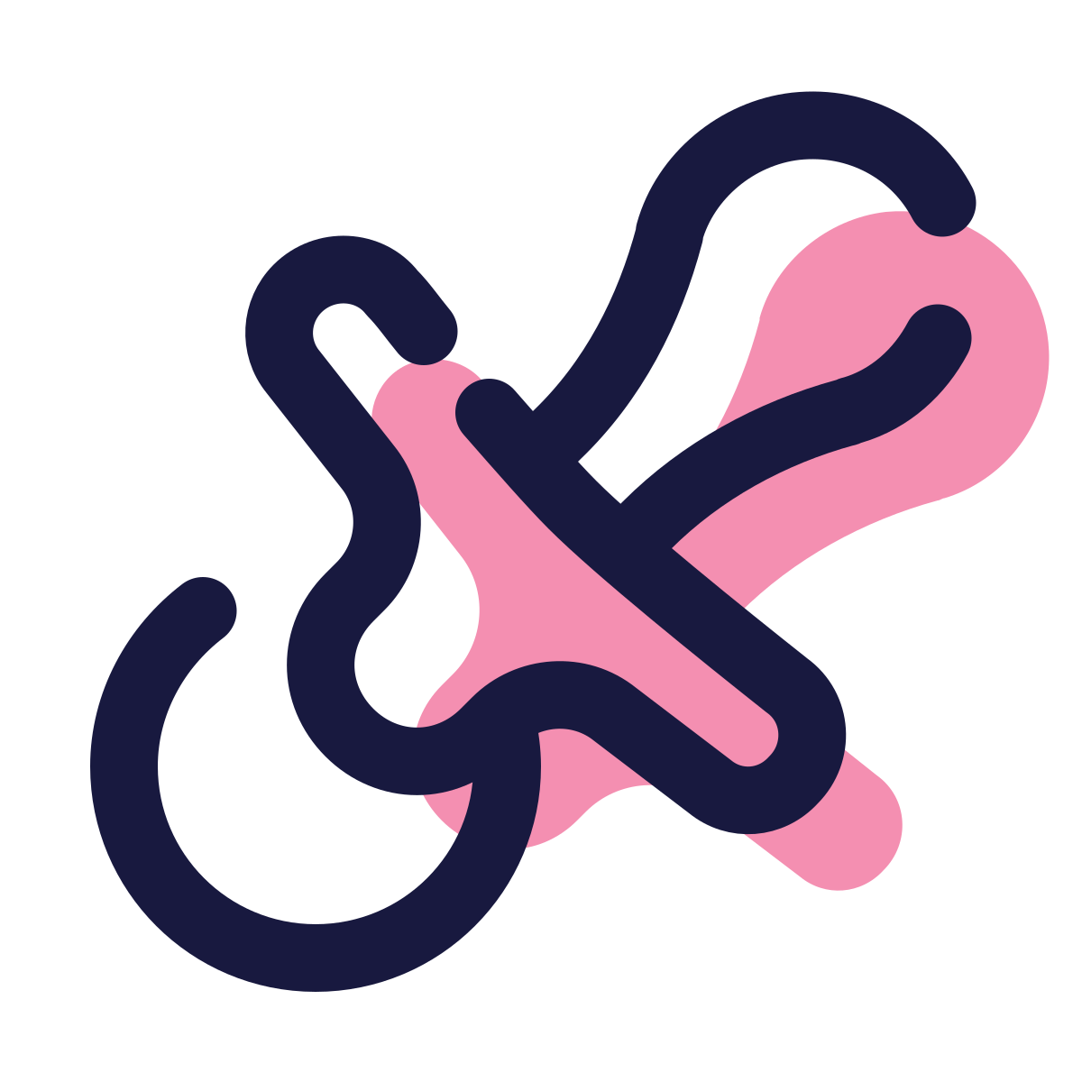 pulsar color style pacifier icon