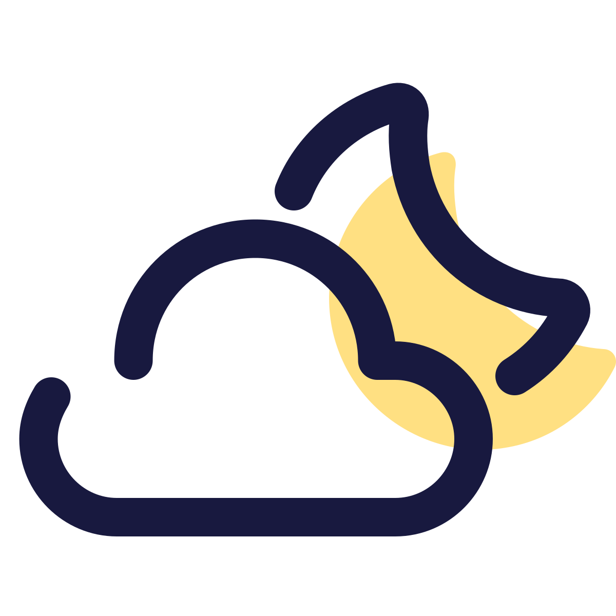 pulsar color style partly cloudy night icon