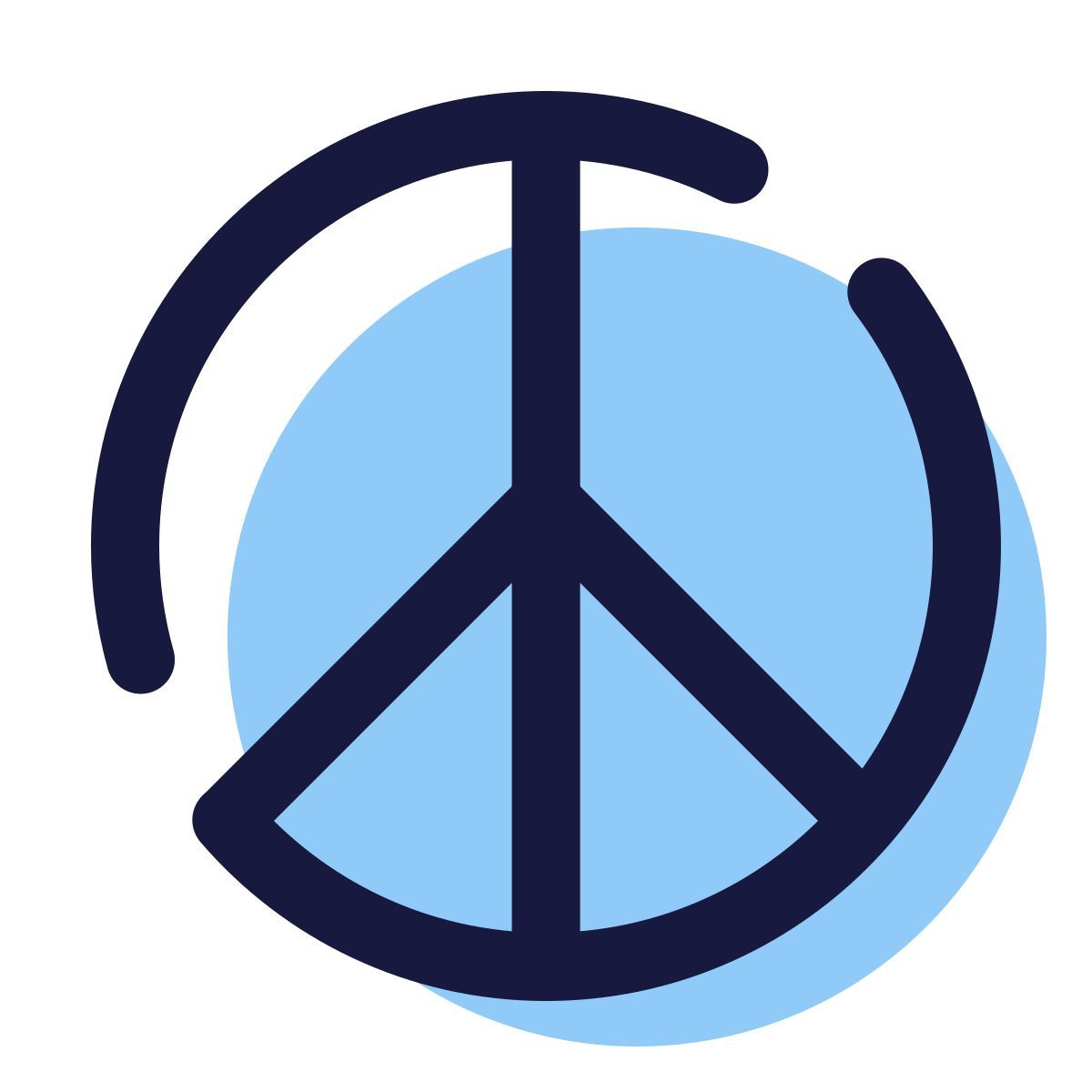 pulsar color style symbole de la paix icon