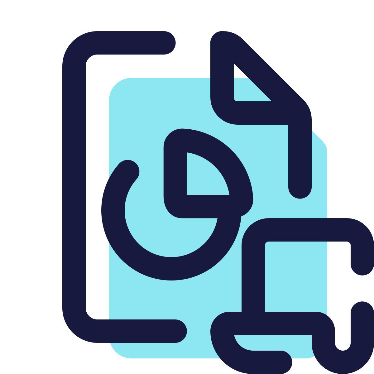 pulsar color style pie chart report script icon