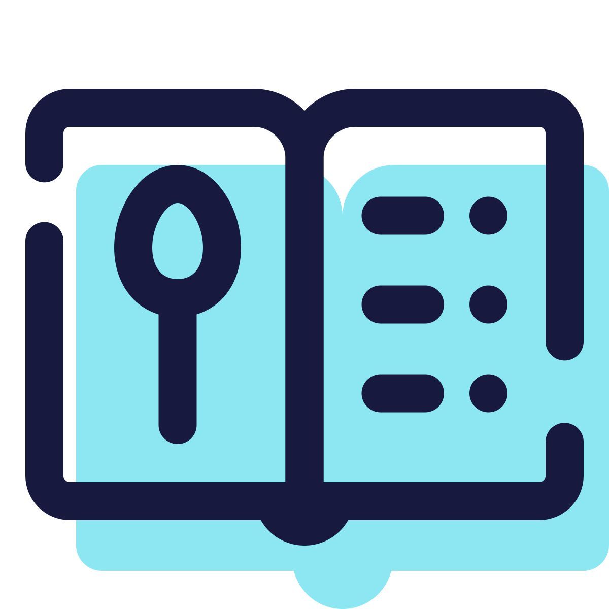 pulsar color style restaurant menu icon