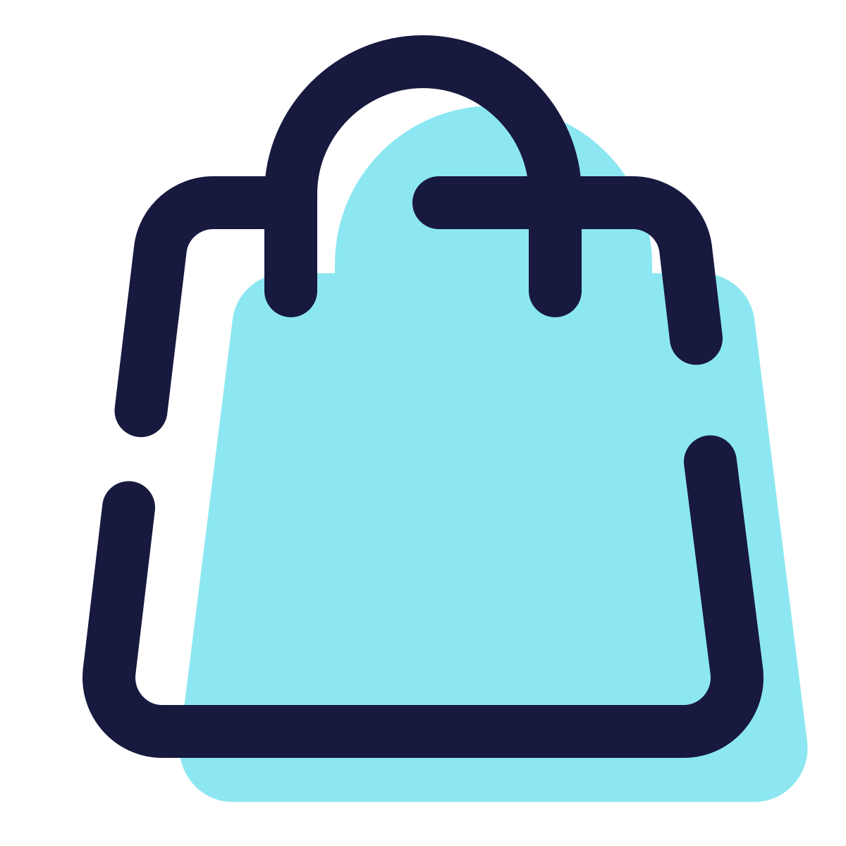 pulsar color style shopping bag icon