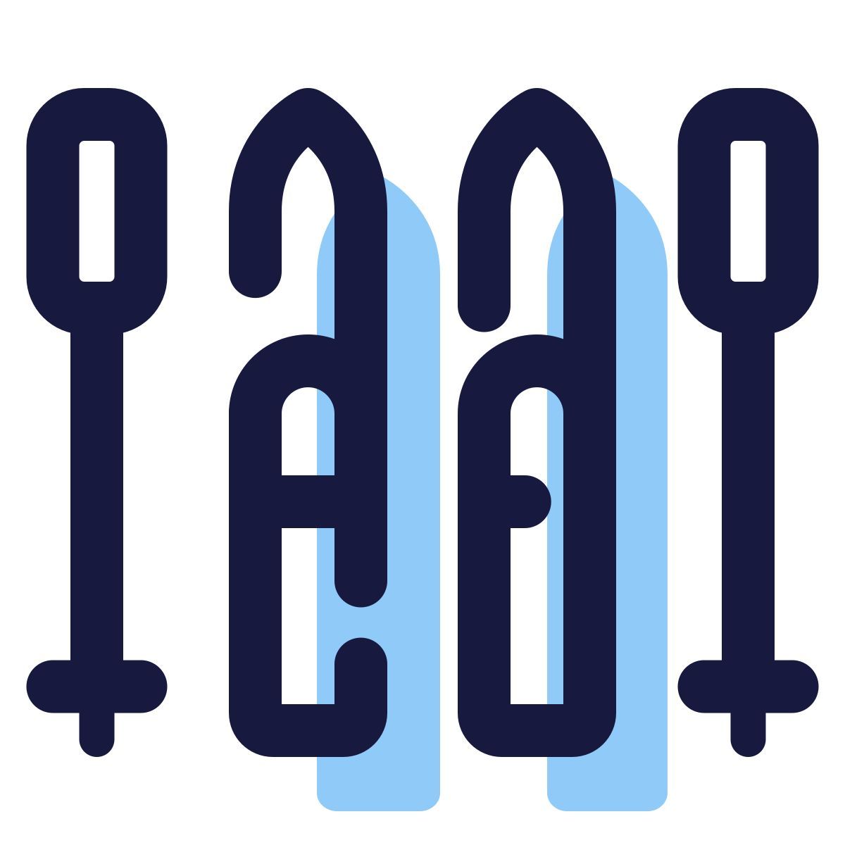 pulsar color style esquí icon