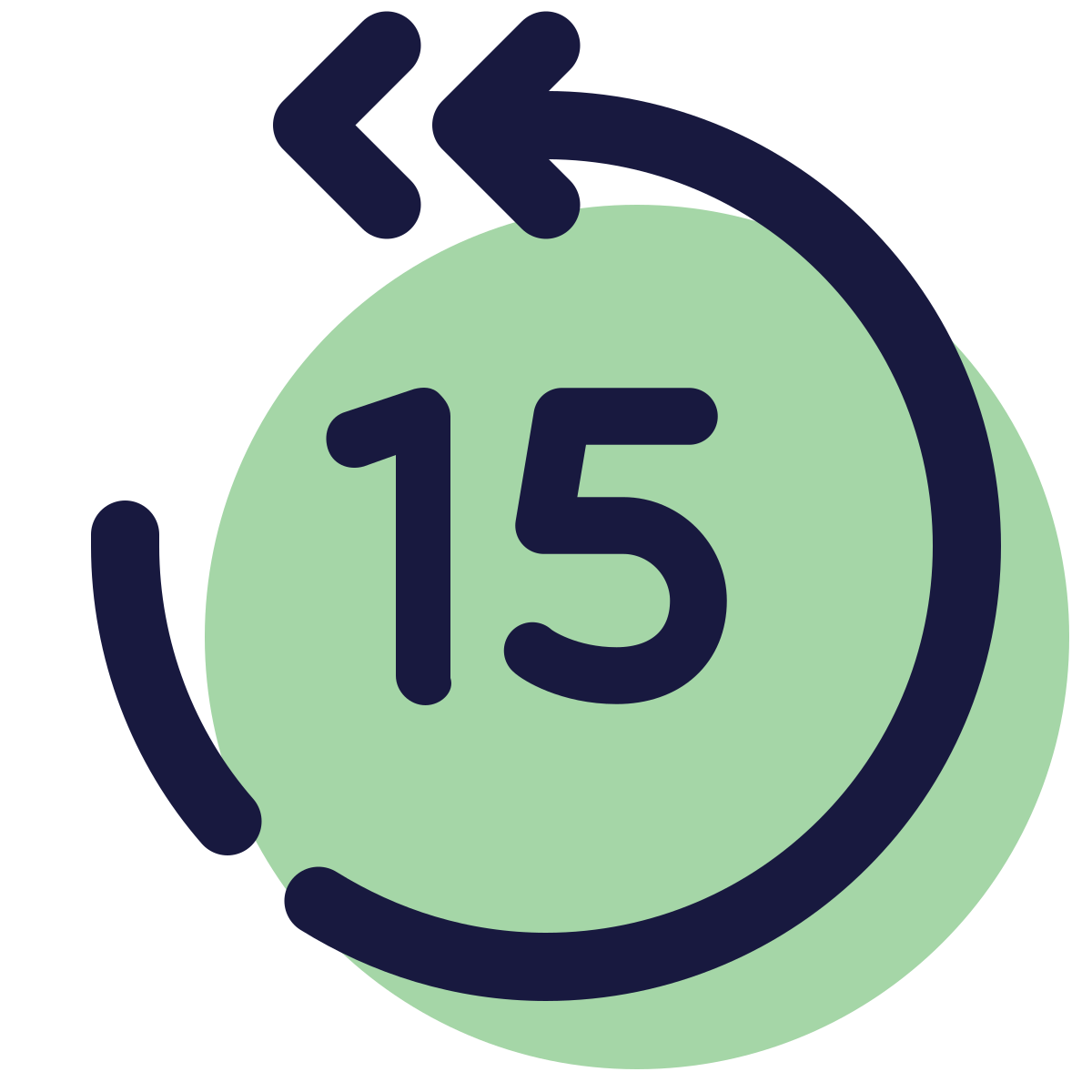 pulsar color style skip 15 seconds back icon