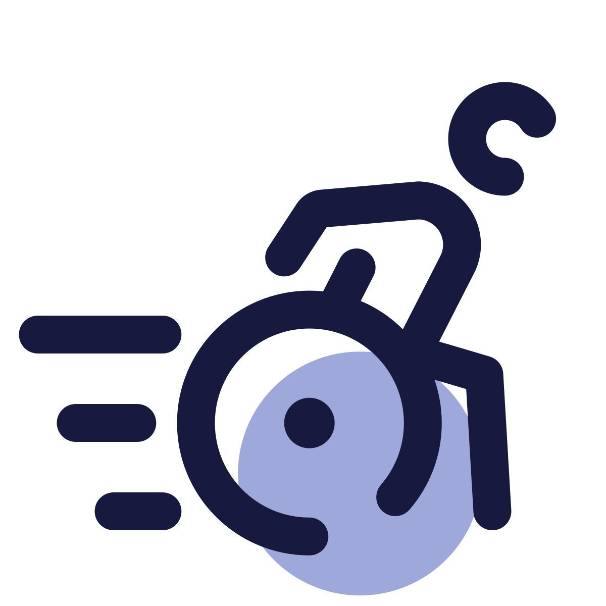 pulsar color style 스포티 한 휠체어 사용자 icon