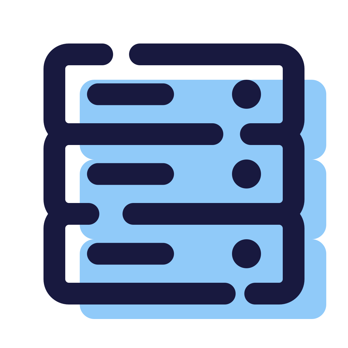 pulsar color style stack icon
