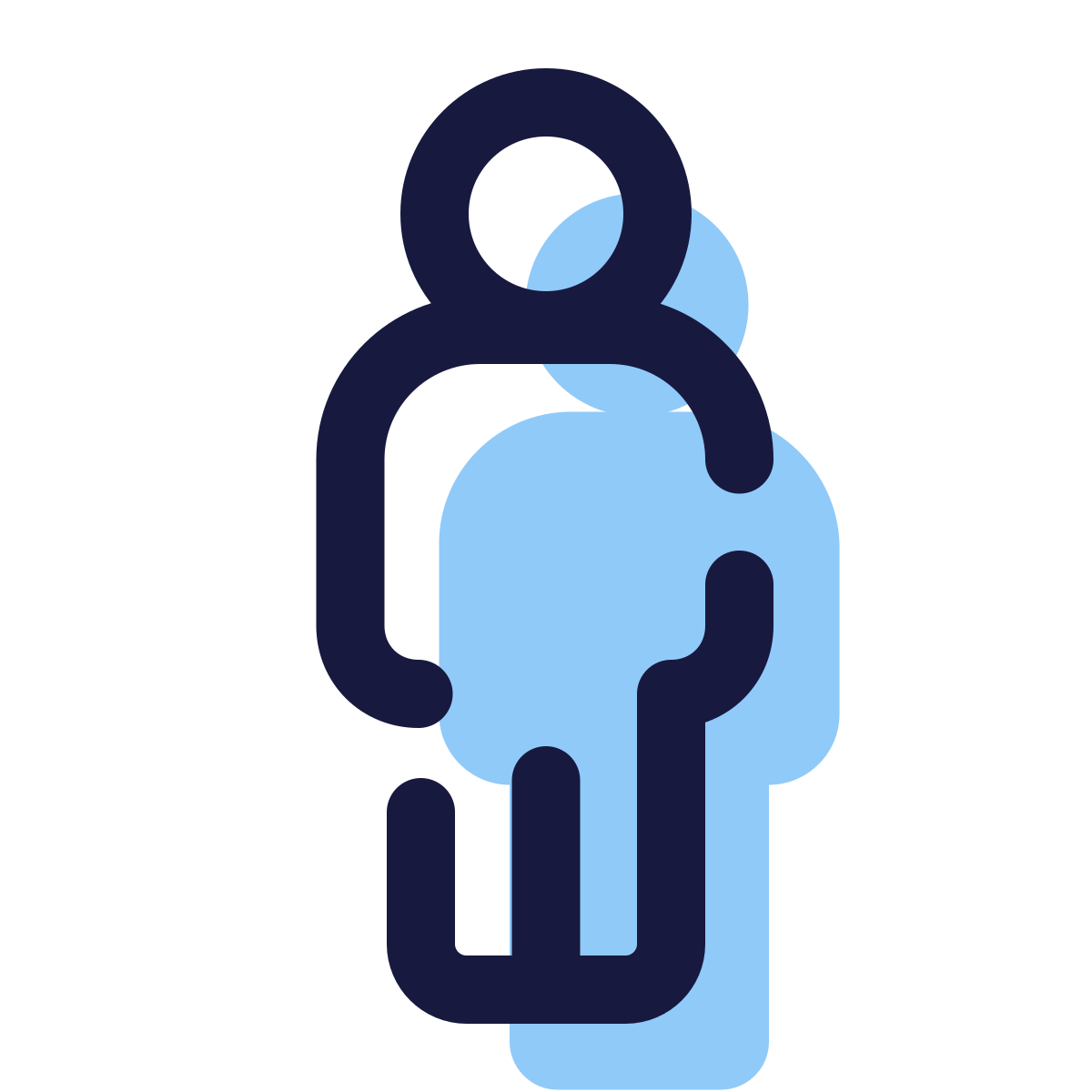 pulsar color style standing man icon