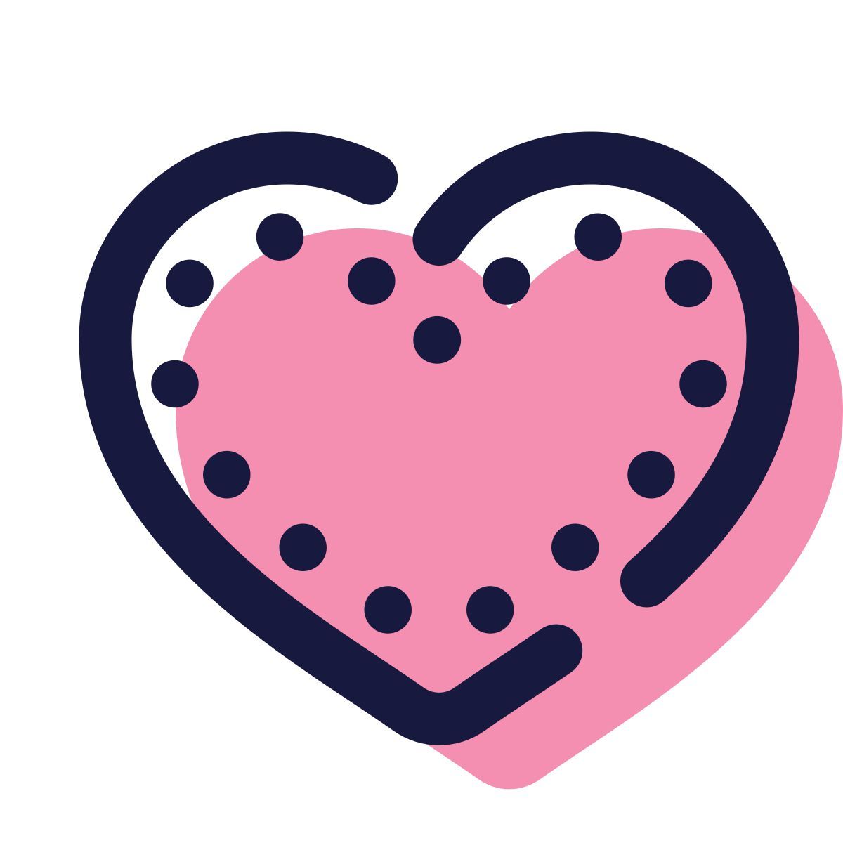 pulsar color style coração costurado icon