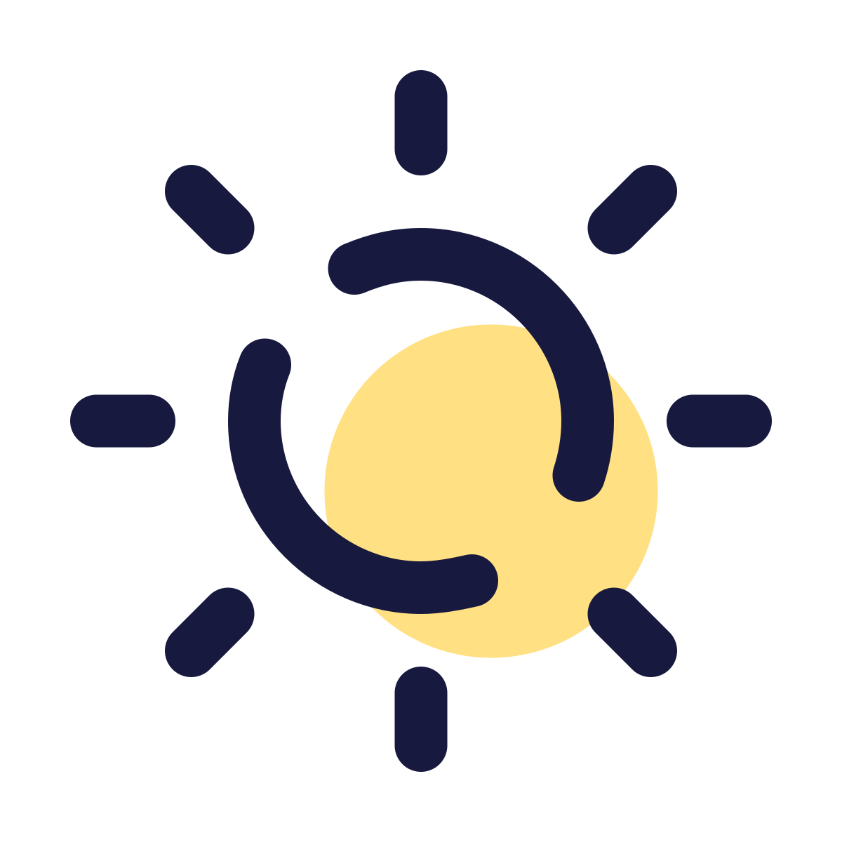 pulsar color style sun icon