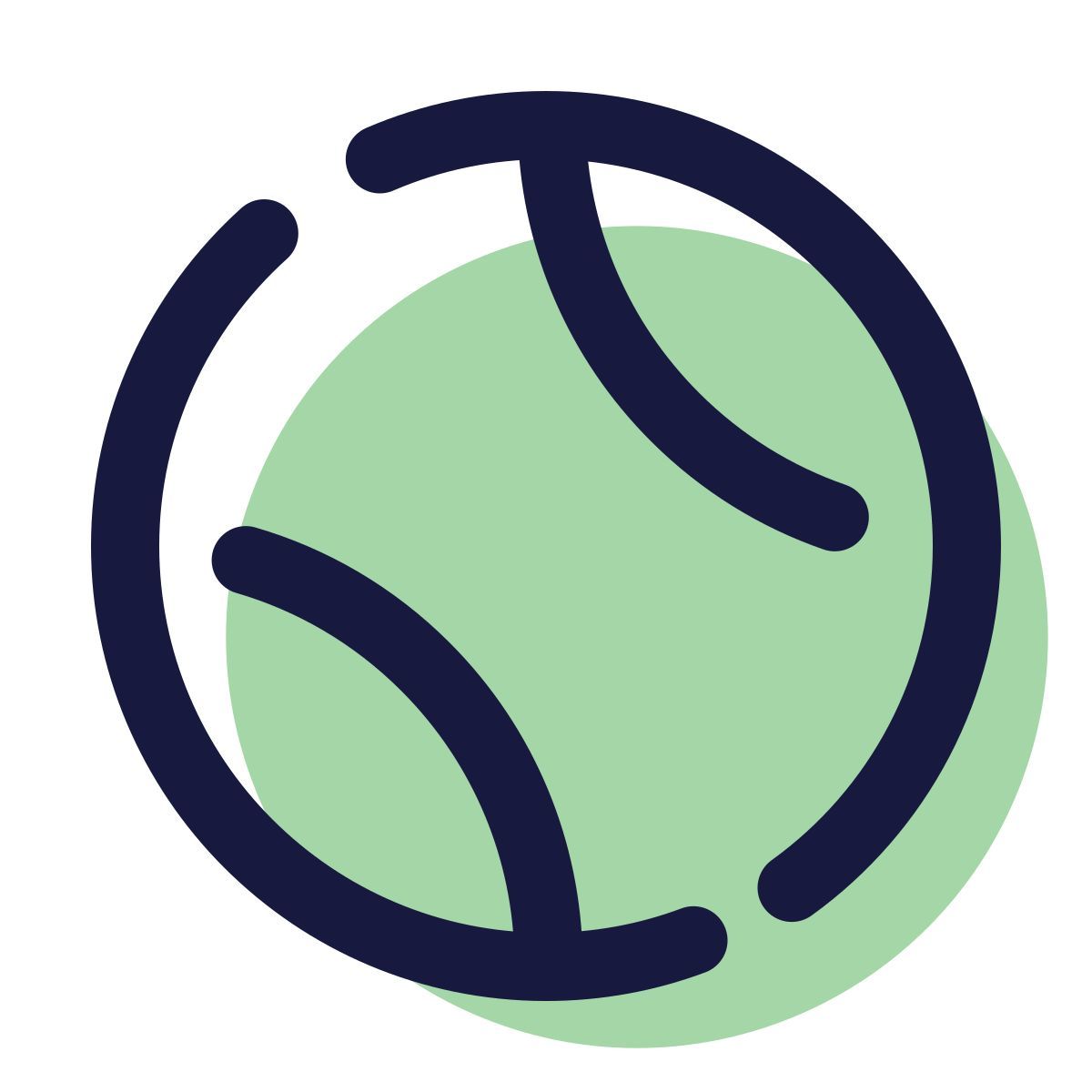 pulsar color style tennis ball icon