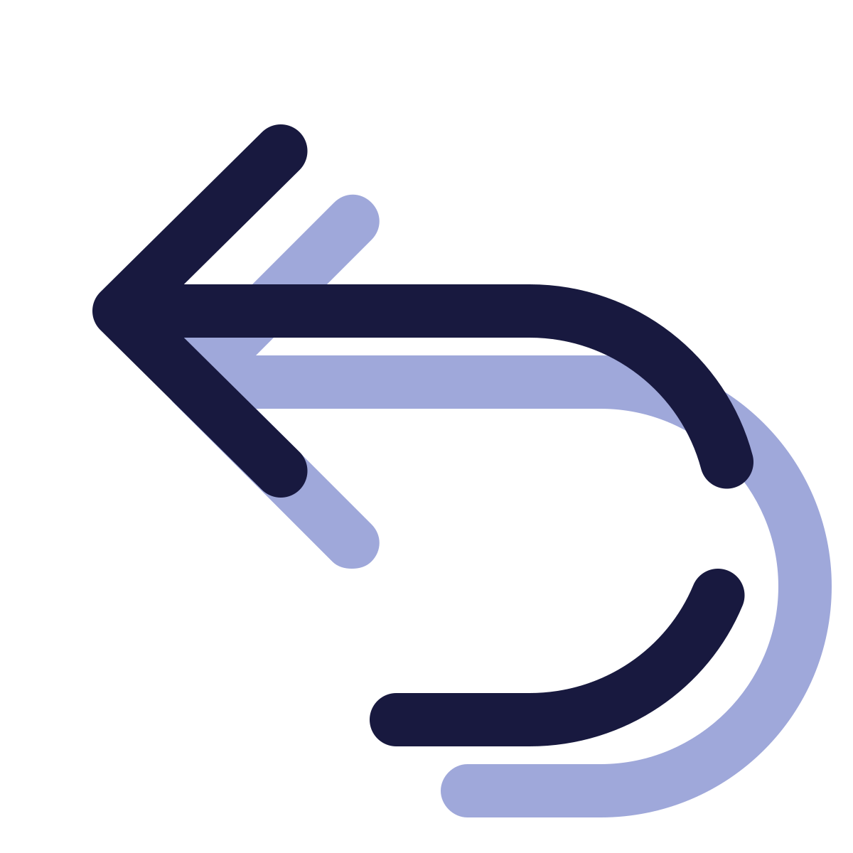 pulsar color style u turn to left icon