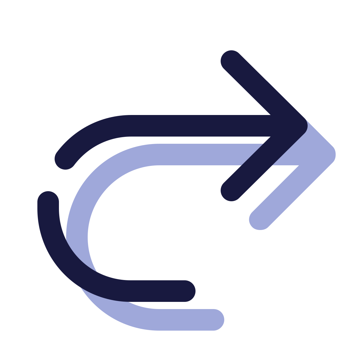 pulsar color style u turn to right icon