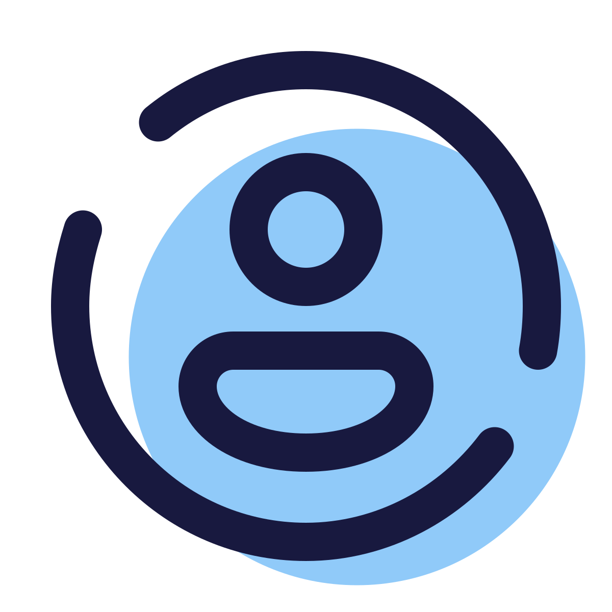 pulsar color style user male circle icon