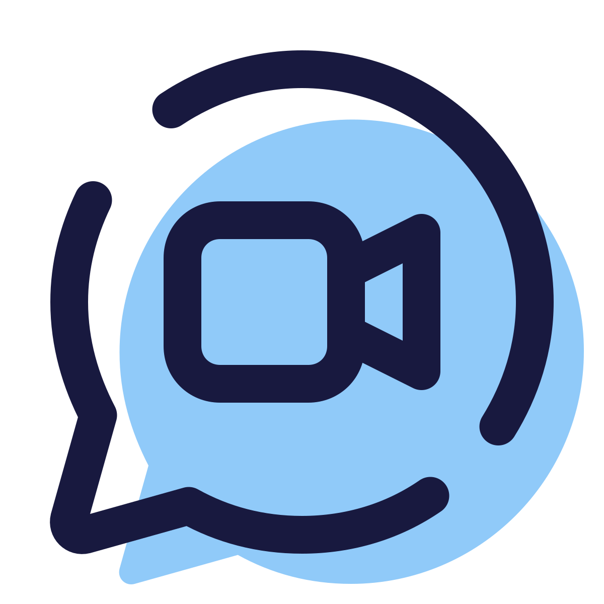 pulsar color style video message icon