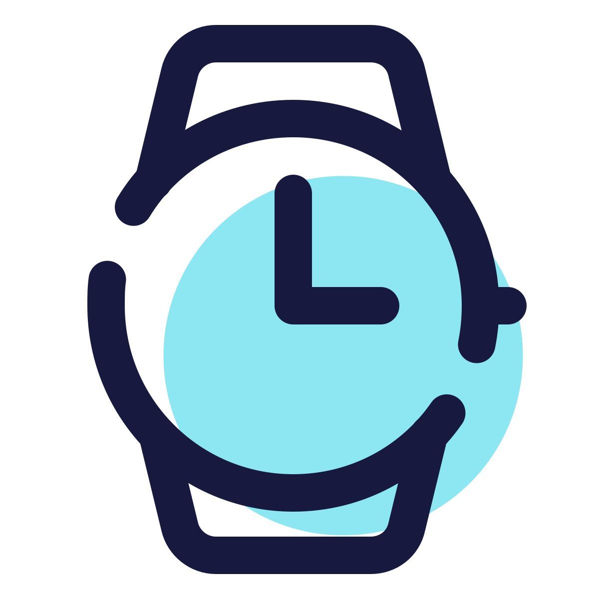 pulsar color style vista frontal de relógios icon