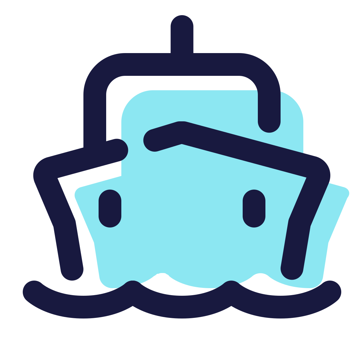 pulsar color style water transportation icon