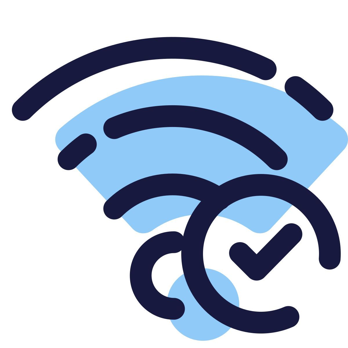 pulsar color style wi fi connected icon