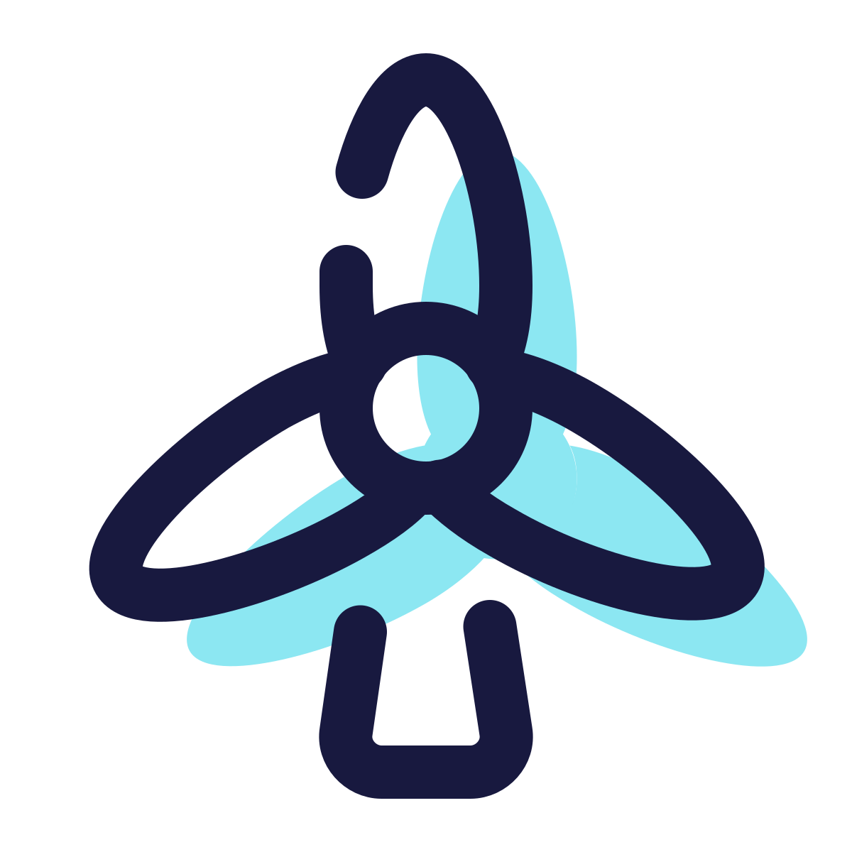pulsar color style wind turbine icon