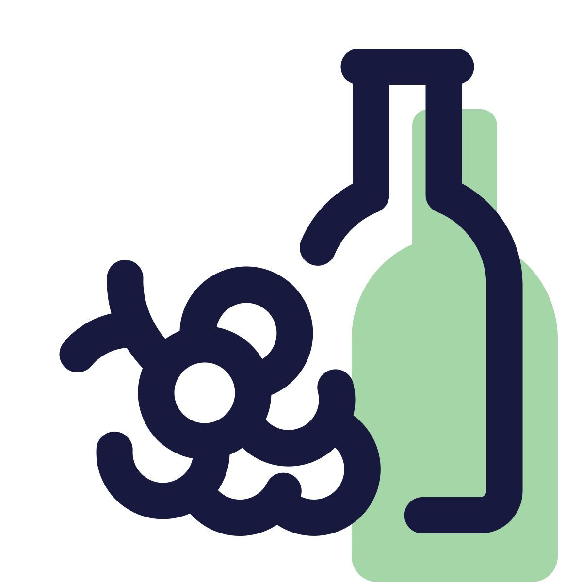 pulsar color style wine and grapes icon