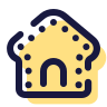 gingerbread house icon